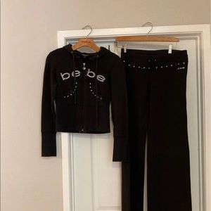 Bebe Sweatsuit - Crop top/ Wide leg